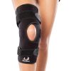 Wraparound hinged knee brace