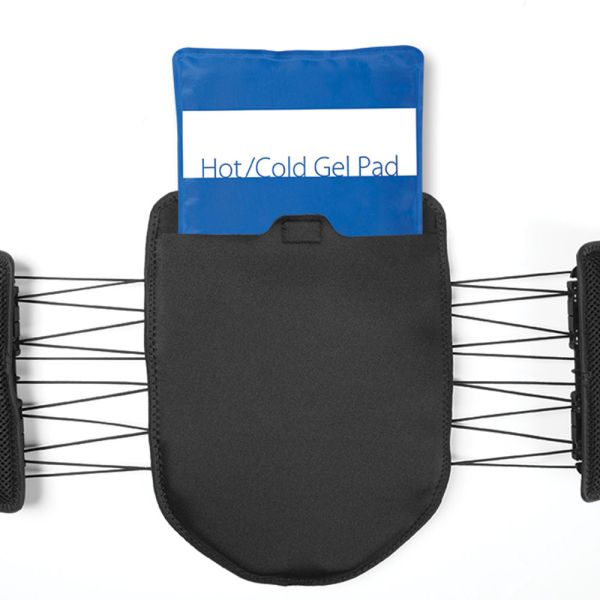 Back brace with hot and cold pack